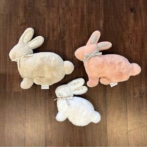 Set of 3 Cupcakes & Cashmere Easter Bunny Plush Pillows